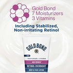 Gold Bond Age Renew Retinol Overnight Body & Face Lotion, 13 Oz