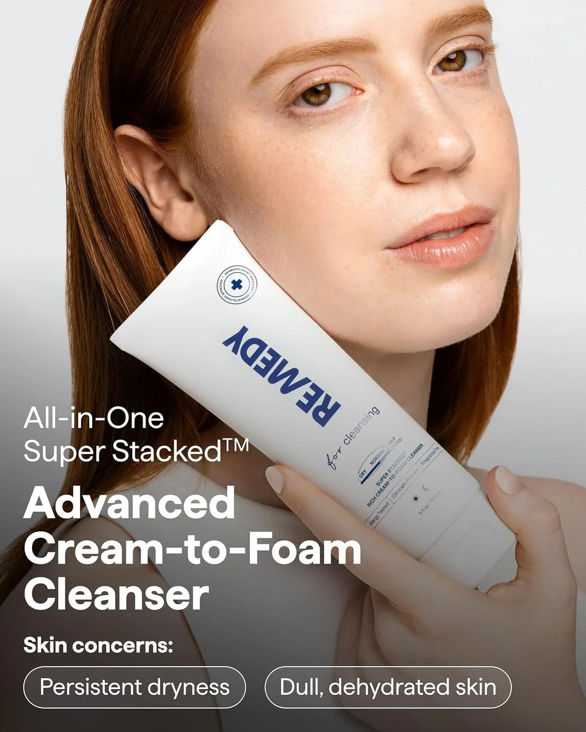 REMEDY Cream-to-Foam Cleanser, Hydrating Face Wash for Sensitive Skin