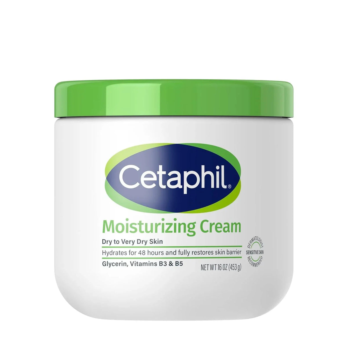 Cetaphil Moisturizing Cream, Dry Sensitive Skin, Fragrance Free, 16 Ounce (Pack of 12)