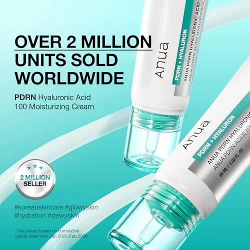 ANUA PDRN Hyaluronic Acid 100 Moisturizing Cream, 2.02 fl oz