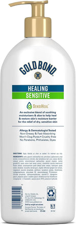 Gold Bond Healing Sensitive Daily Body & Face Lotion for Women & Men, 21 oz
