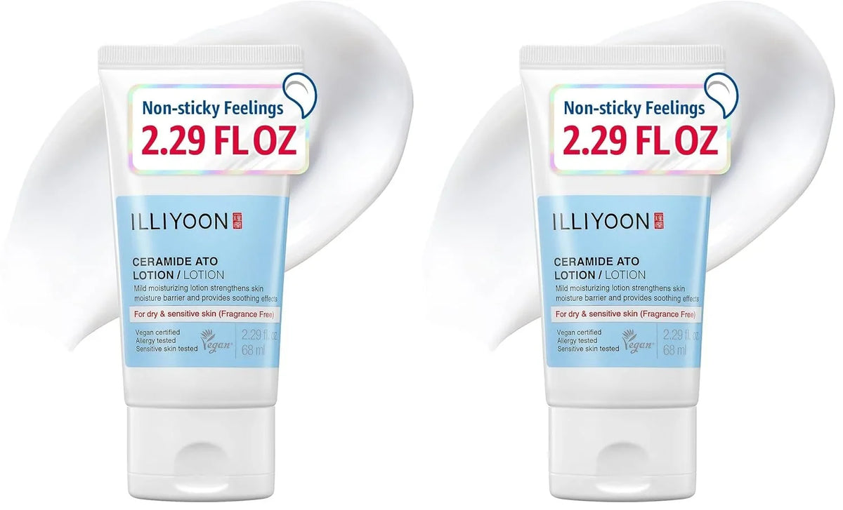 ILLIYOON Ceramide Ato Lotion 528ml(17.85oz) | Daily Moisturizing Lotion for All Skin Types | Deep Moisturizing and Soothing Effect | Korean Skin Care