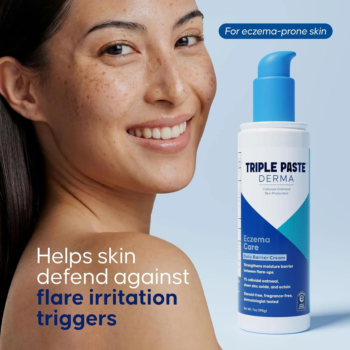 Triple Paste Derma Eczema Barrier Cream, Colloidal Oatmeal & Ectoin, 7 oz