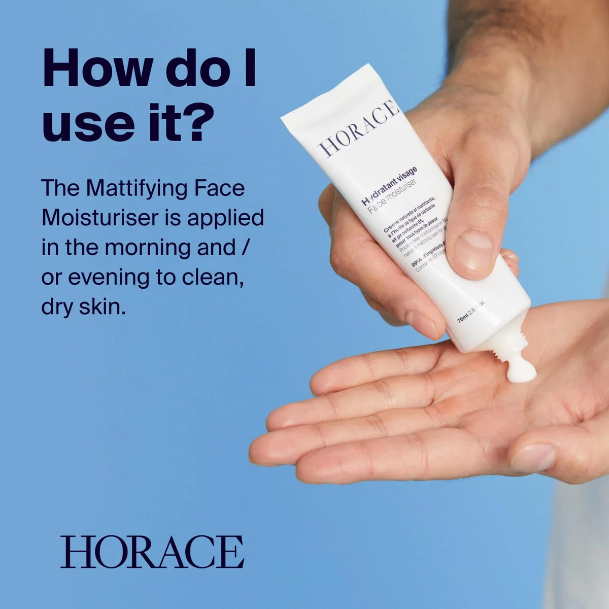 HORACE Mattifying Face Moisturizer for Men, Unscented, 2.5 fl. oz