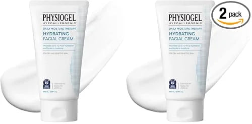 PHYSIOGEL Daily Moisture Therapy Hydrating Facial Cream, Lightweight Face Moisturizer with Ceramide, 72H Lasting Hydration, For Dry & Sensitive Skin, 5 fl. oz. (Pack of 2)