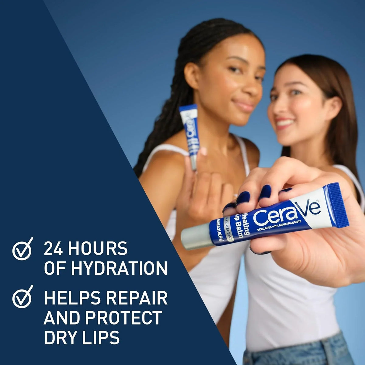 CeraVe Healing Lip Balm, Hydrating Hyaluronic Acid Lip Treatment, 0.7oz