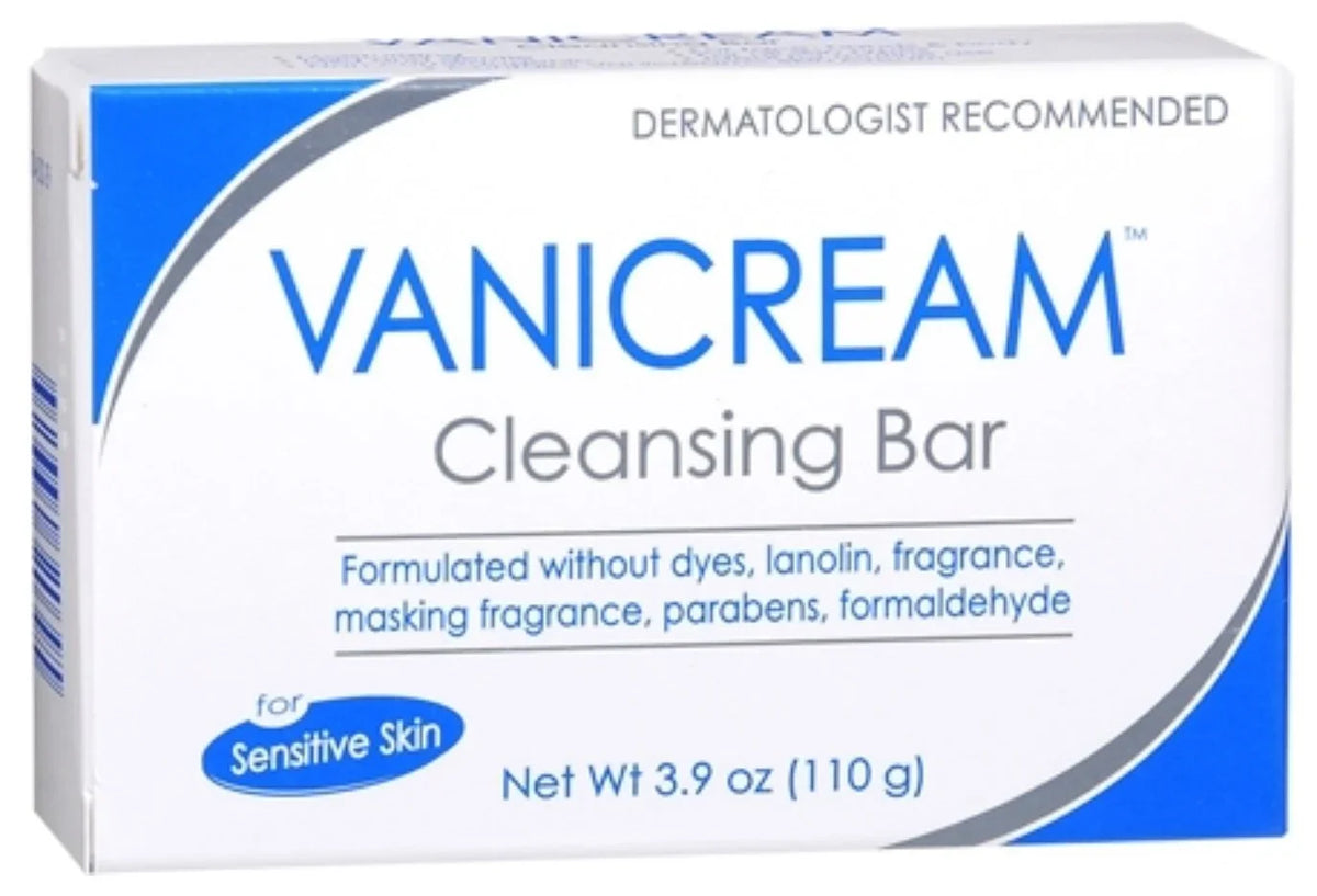 Vanicream Cleansing Bar 3.9 oz For Sensitive Skin, Pack of 4