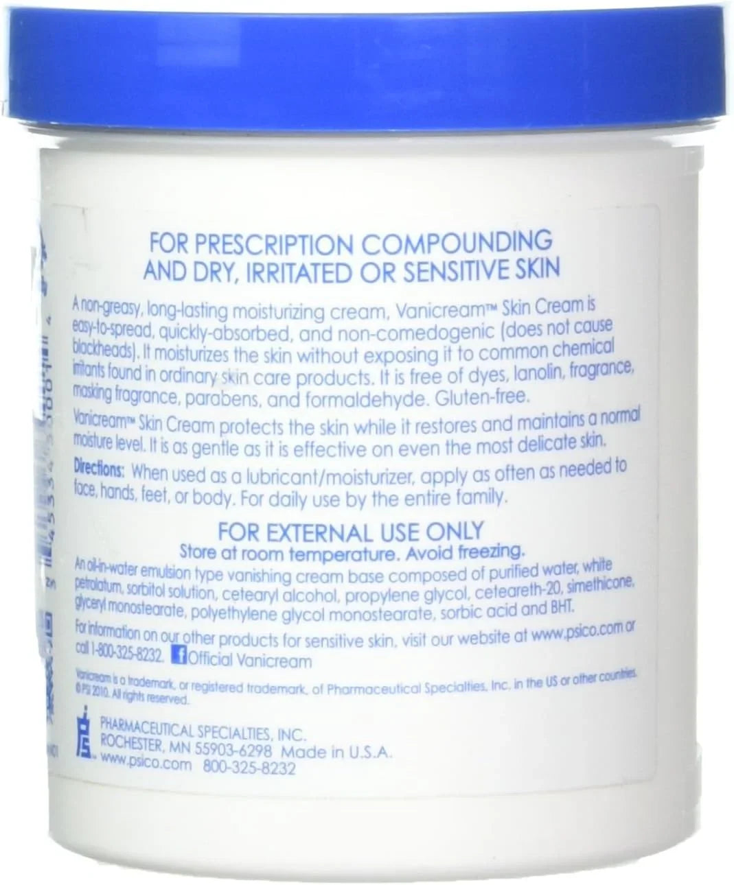 Vanicream Moisturizing Skin Cream for Sensitive Skin, 16 Oz