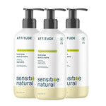 ATTITUDE Gentle Hand Soap, 4X Refill, Oat, Unscented, 67.6 oz