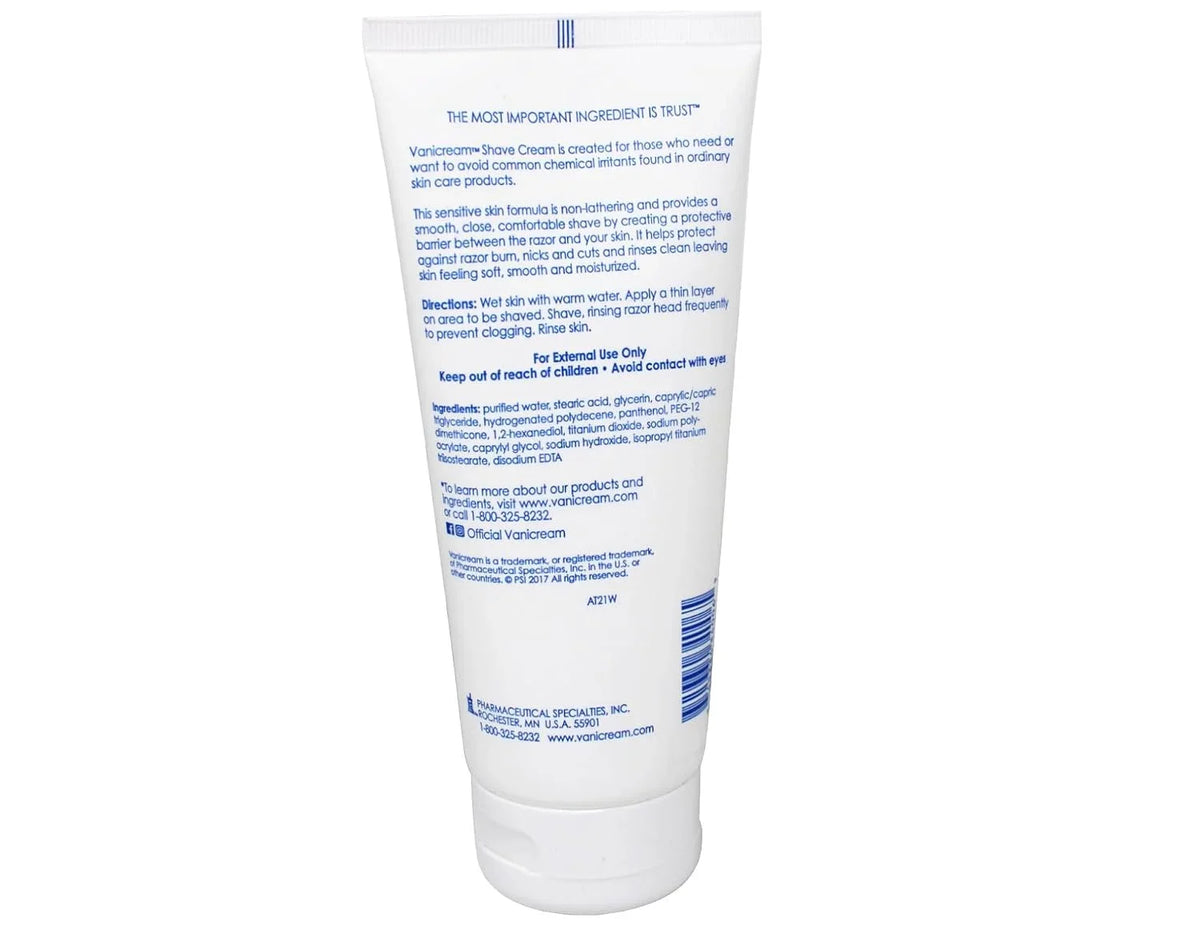 Vanicream Shave Cream For Sensitive Skin 6 oz (Pack of 10)