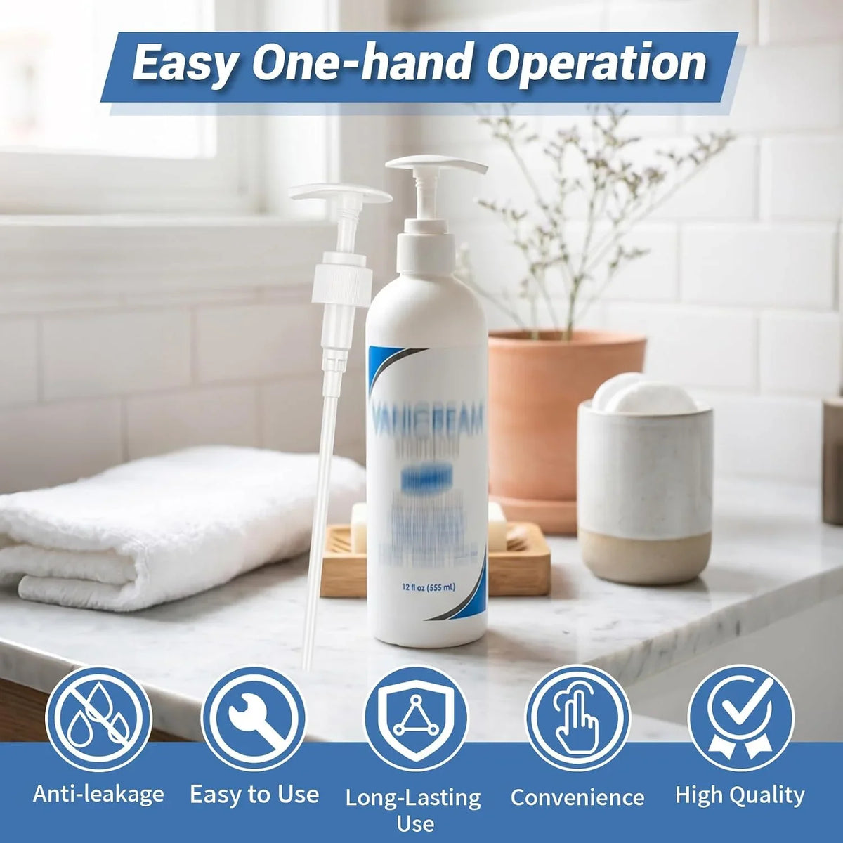 Shampoo Pumps Compatible with Vanicream 355ml/12 fl oz Bottles,