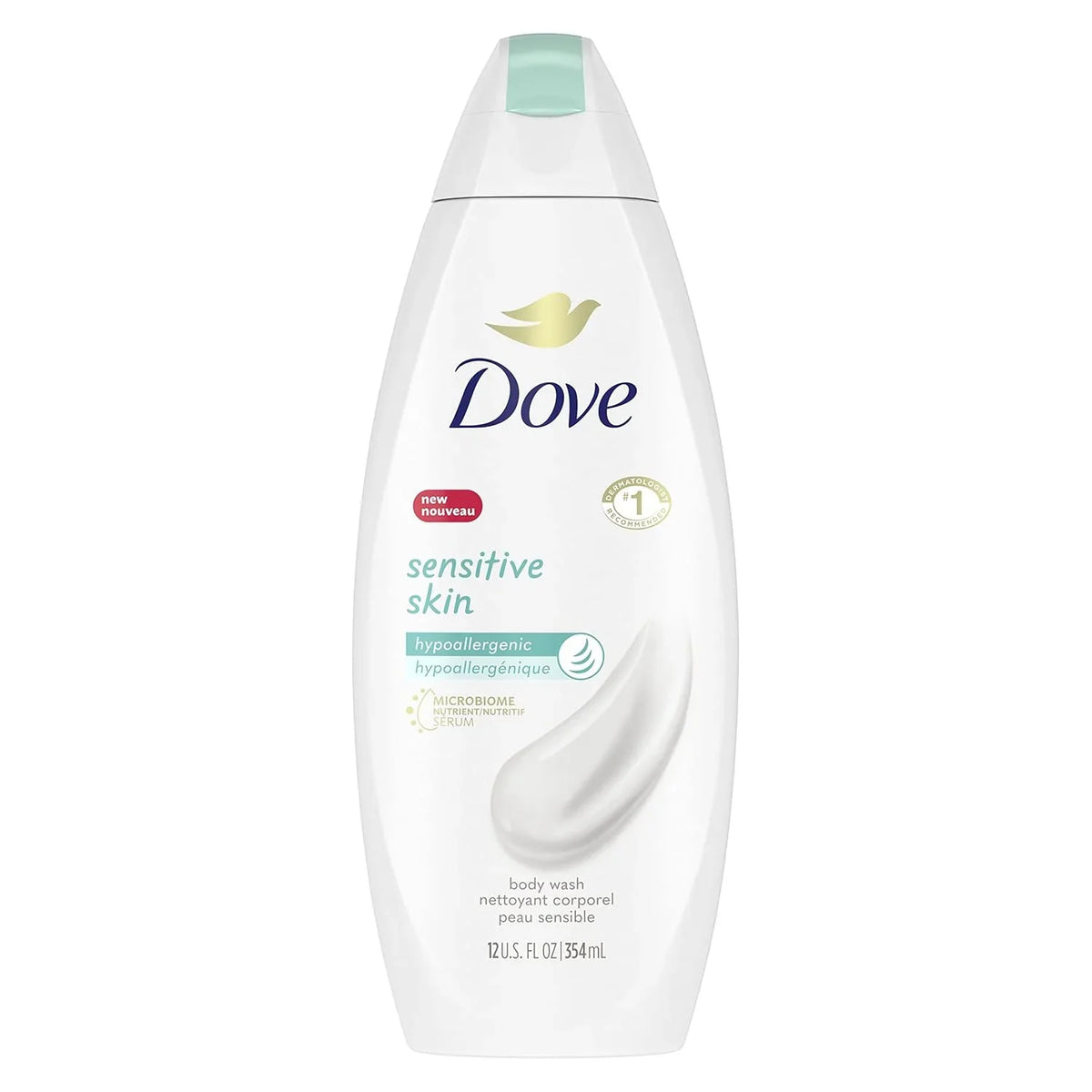 Dove Body Wash, Sensitive Skin Pump,34 Fl Oz (Pack of 2)