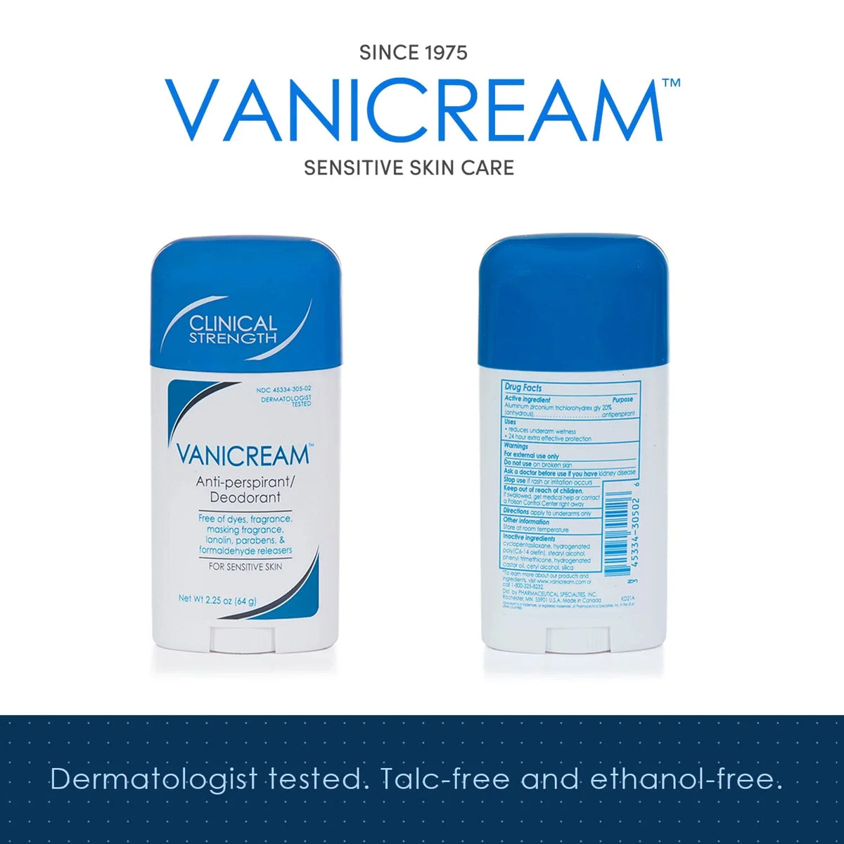 Vanicream Gentle Body Wash | Fragrance, 12 Ounce & Anti-Perspirant Deodorant for Sensitive Skin-2.25 oz-Clinical-Strength Deodorant & Gentle Facial Cleanser with Pump Dispenser-8 fl oz