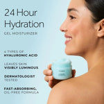POND’S Fresh Hydration Gel Face Moisturizer, 24HR Hydration with Hyaluronic Acid, Vitamin E & B3 Niacinamide, Alcohol-Free, Oil-Free, Dermatologist Tested, 3.4 oz