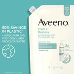 Aveeno Calm + Restore Nourishing Oat Face Cleanser, 7.8 Fl Oz (Pack of 12)