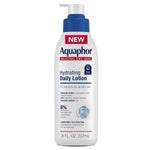 Aquaphor Daily Hydrating Face and Body Lotion with Hyaluronic Acid, 8 Fl Oz (Pack of 12)