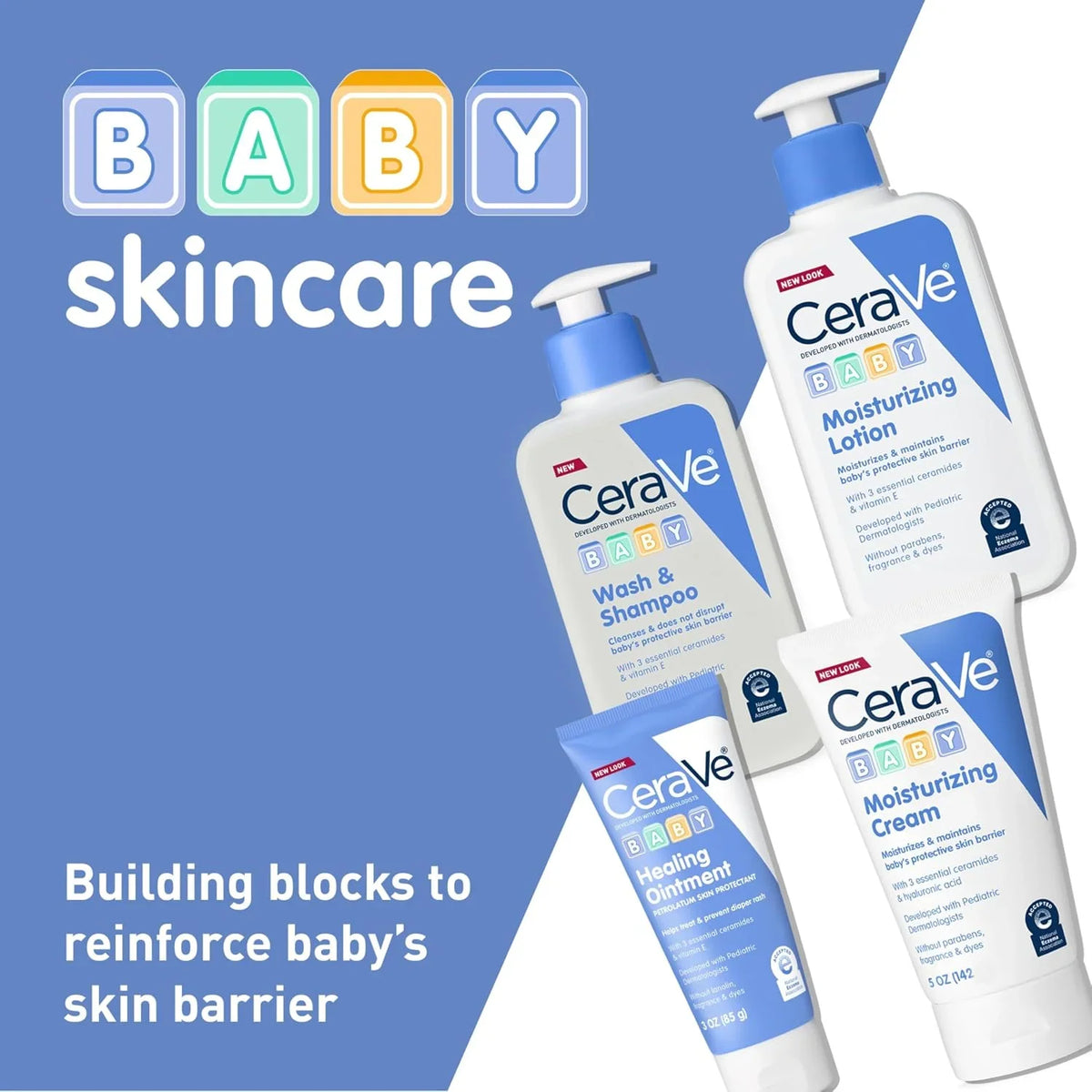 CeraVe Baby 2-in-1 Wash & Shampoo with Vitamin E for Hair & Skin, 8oz