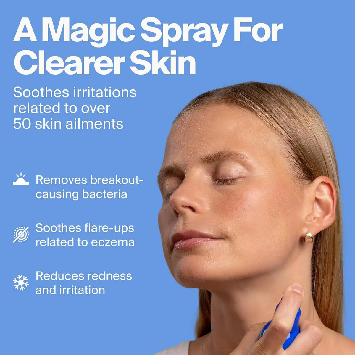 Magic Molecule Skin Spray, Hypochlorous Acid Formula, 8oz + 3.4oz 2PK