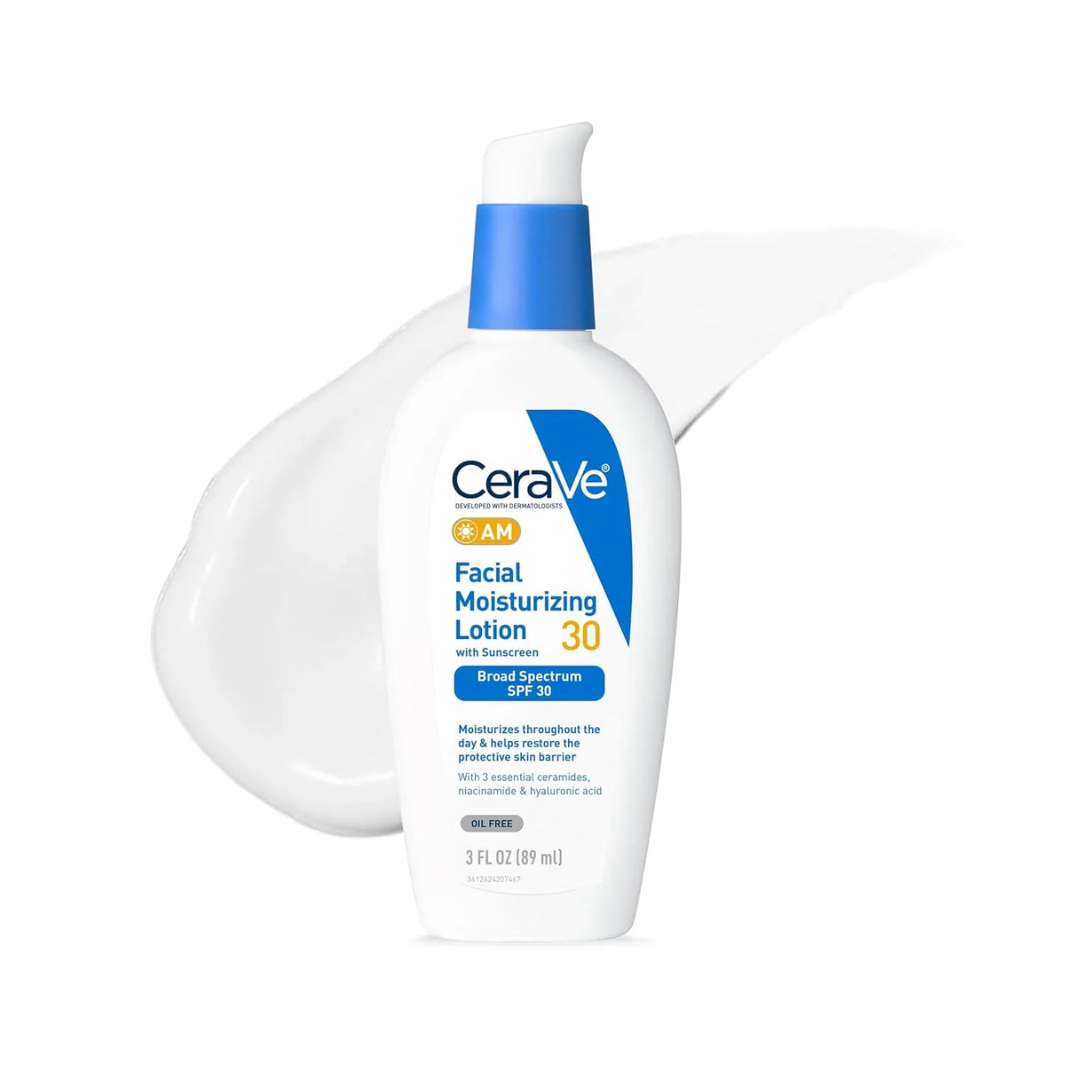 CeraVe AM Daily Facial Moisturizer with SPF 50, Face Sunscreen, 3oz