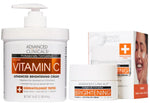 Advanced Clinicals Retinol Body Lotion + Brightening Vitamin C Lotion 2pc Skincare Set For Women & Men | Body Cream & Face Moisturizer Set Helps Improve The Look Of Dark Spots & Uneven Skin Tone, 2PC