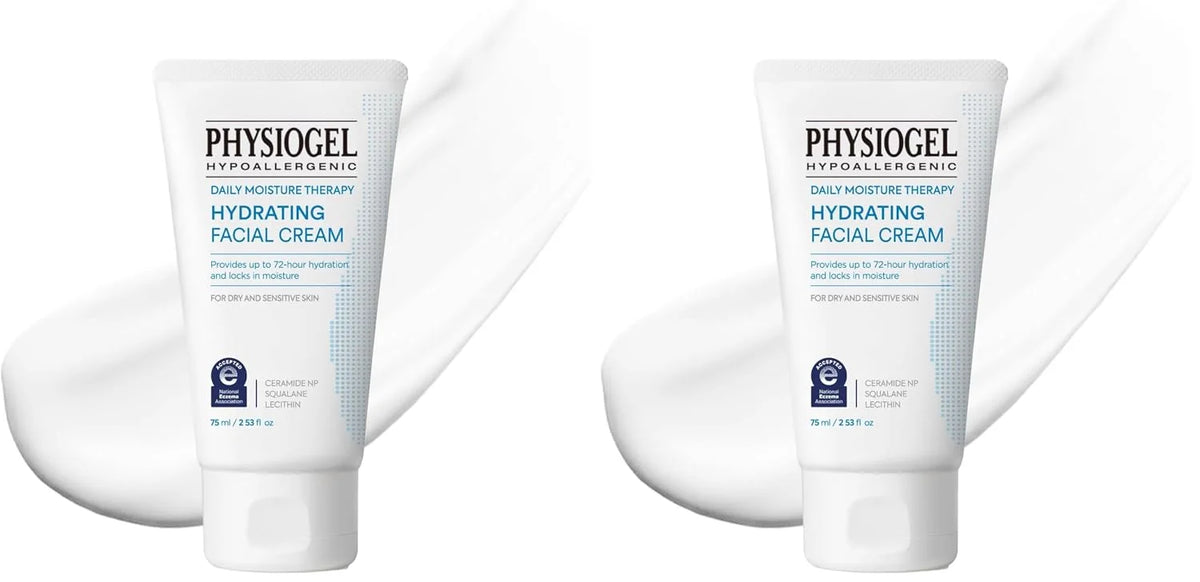 PHYSIOGEL Daily Moisture Therapy Hydrating Facial Cream, Lightweight Face Moisturizer with Ceramide, 72H Lasting Hydration, For Dry & Sensitive Skin, 5 fl. oz. (Pack of 2)