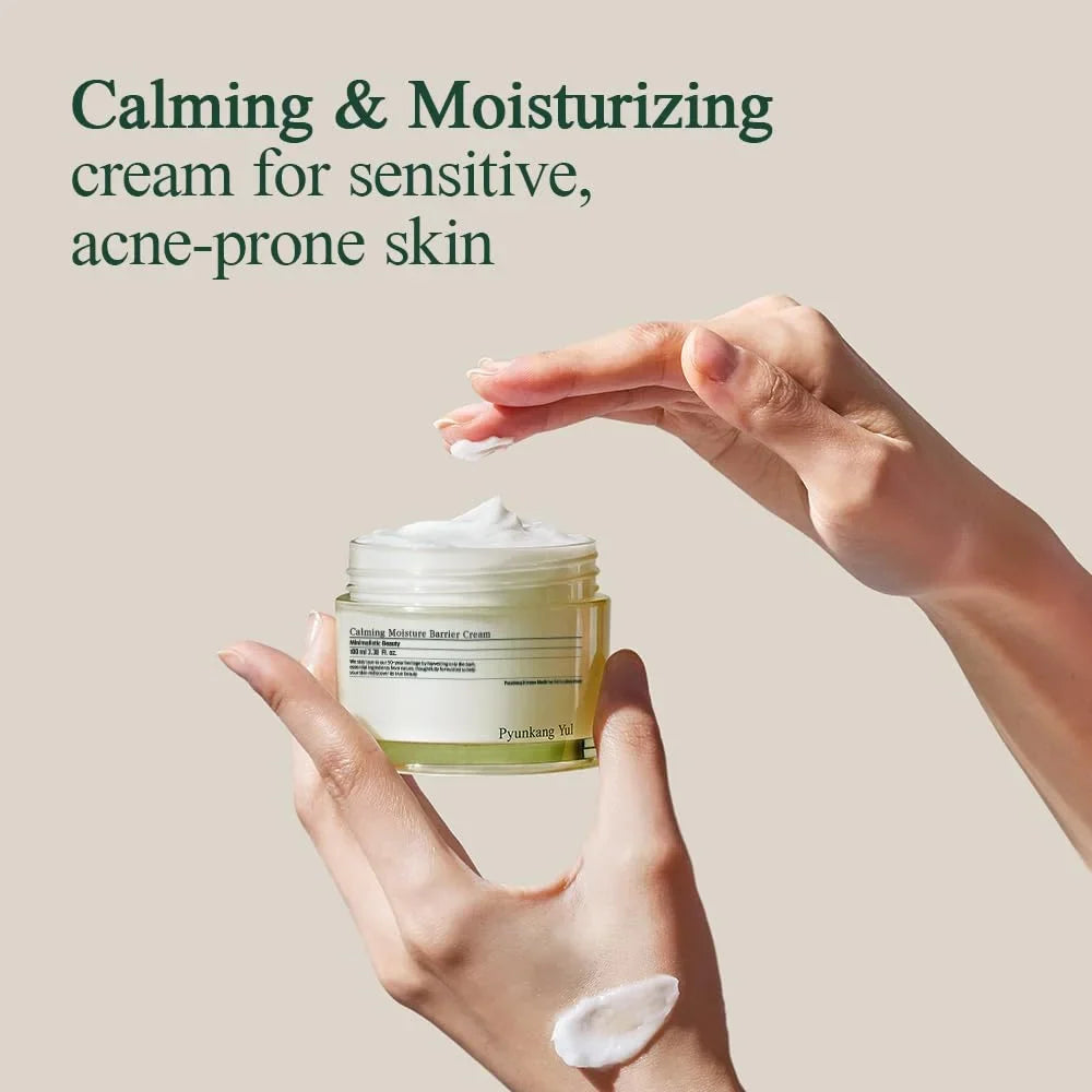 Pyunkang Yul PKY Calming Moisture Barrier Cream Instantly Soothes Sensitive Skin, Hyaluronic Acid & Ceramide for Hydration, Vegan, Korean Skincare (1.69 Fl. Oz, 50ml)