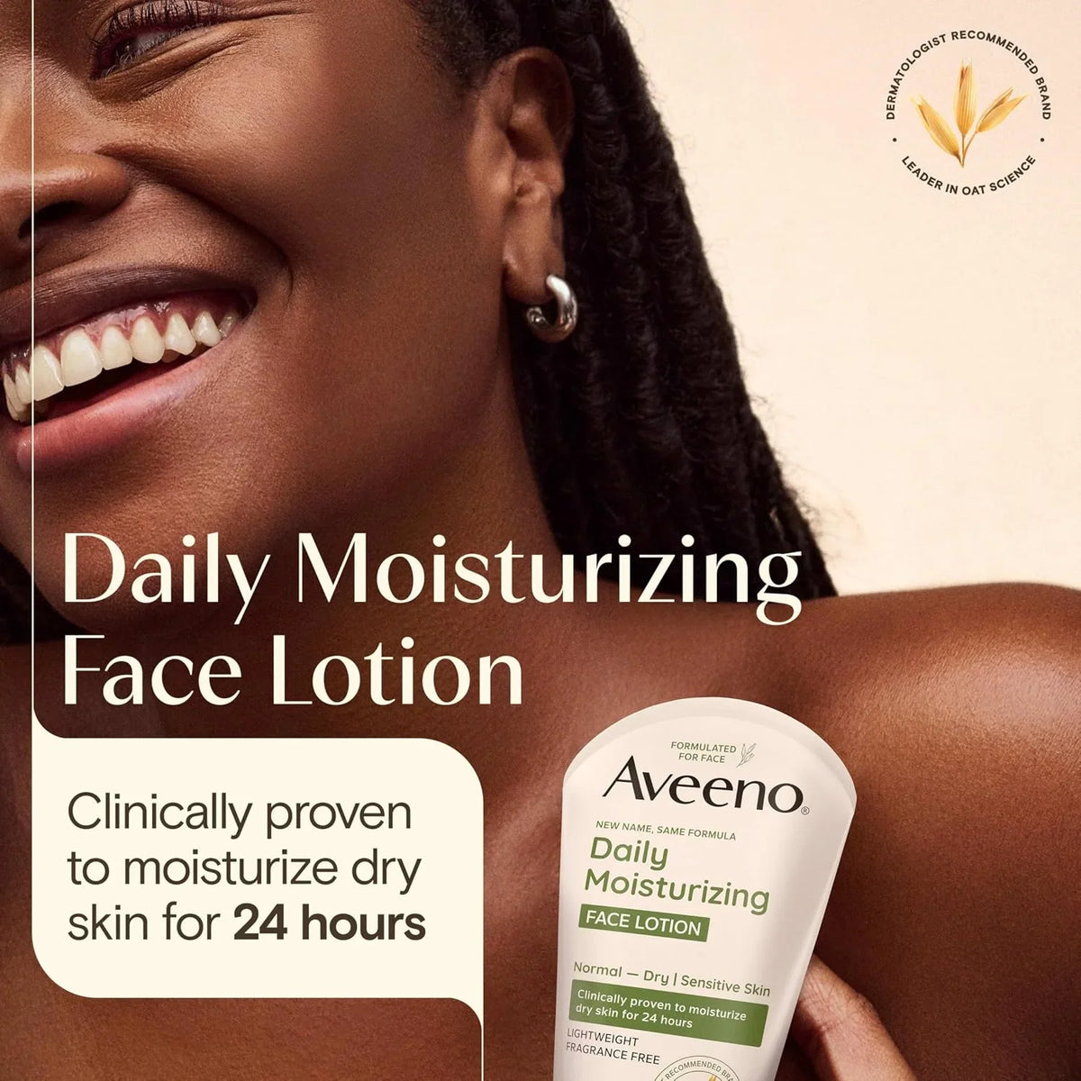 Aveeno Daily Moisturizing Face Lotion, Fragrance Free, 12 fl. oz
