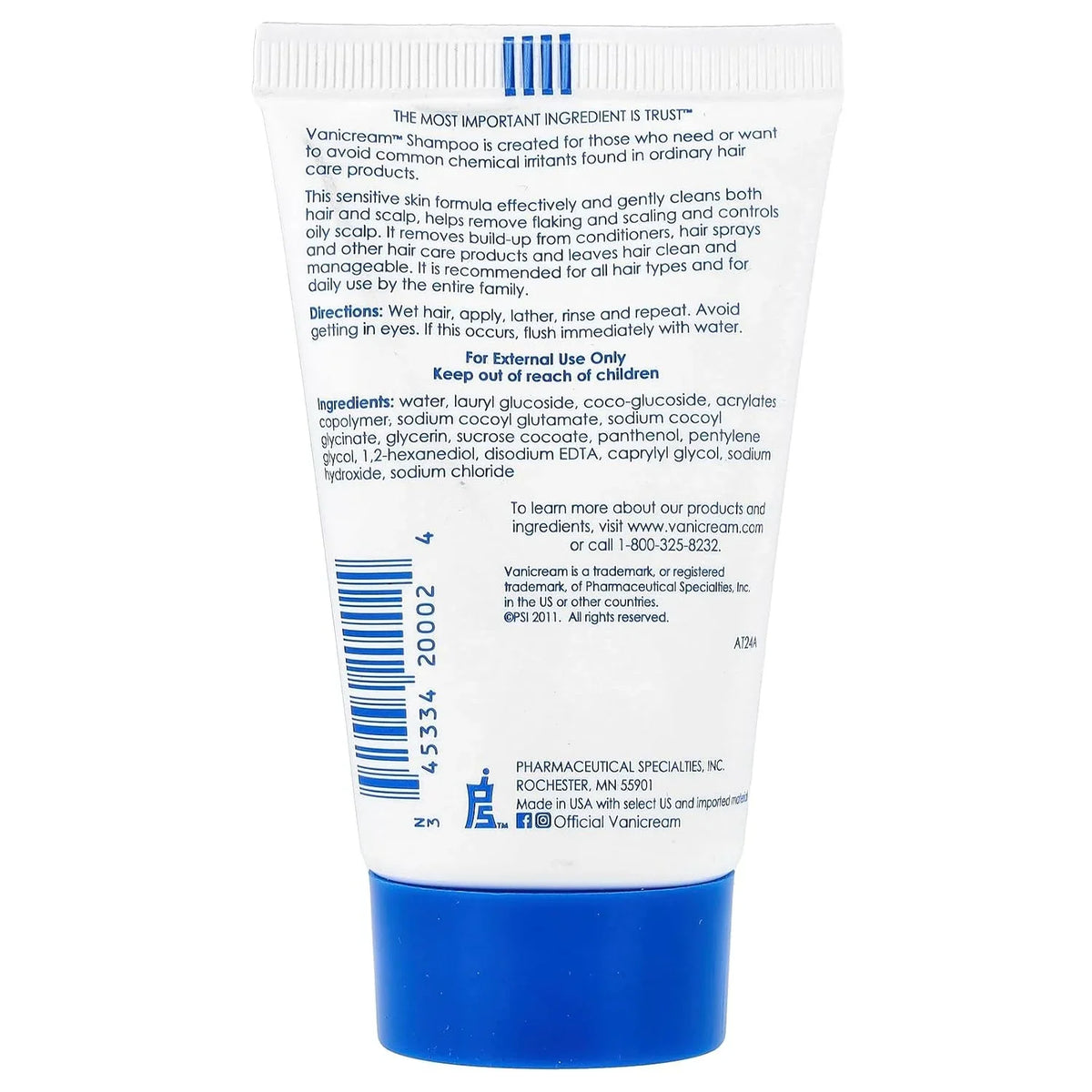Free & Clear Shampoo, 2 Ounce Travel Size (Pack of 2)