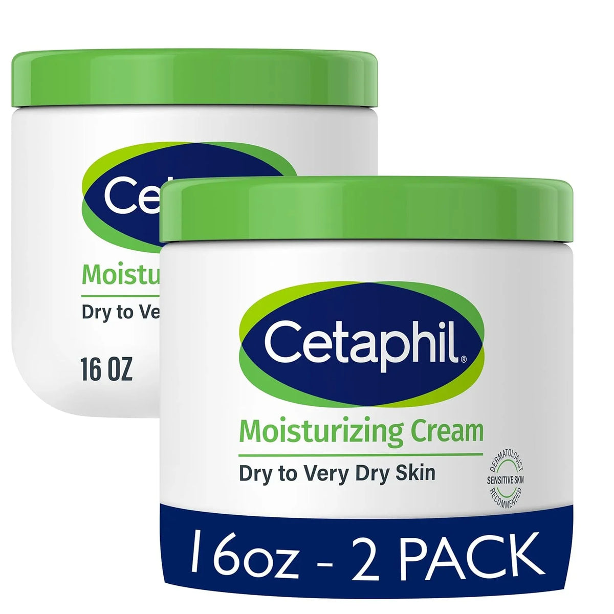 Cetaphil Moisturizing Cream, Dry Sensitive Skin, Fragrance Free, 16 Ounce (Pack of 12)