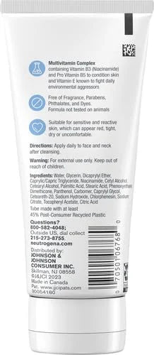 Neutrogena Ultra Gentle Daily Face Moisturizer, Fragrance-Free, 3.4 Fl Oz (Pack of 12)