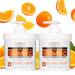 Advanced Clinicals Retinol Body Lotion + Brightening Vitamin C Lotion 2pc Skincare Set For Women & Men | Body Cream & Face Moisturizer Set Helps Improve The Look Of Dark Spots & Uneven Skin Tone, 2PC