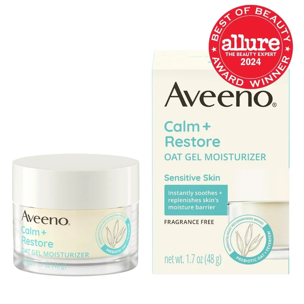 Aveeno Calm + Restore Oat Gel Moisturizer, Fragrance-Free, 1.7 oz