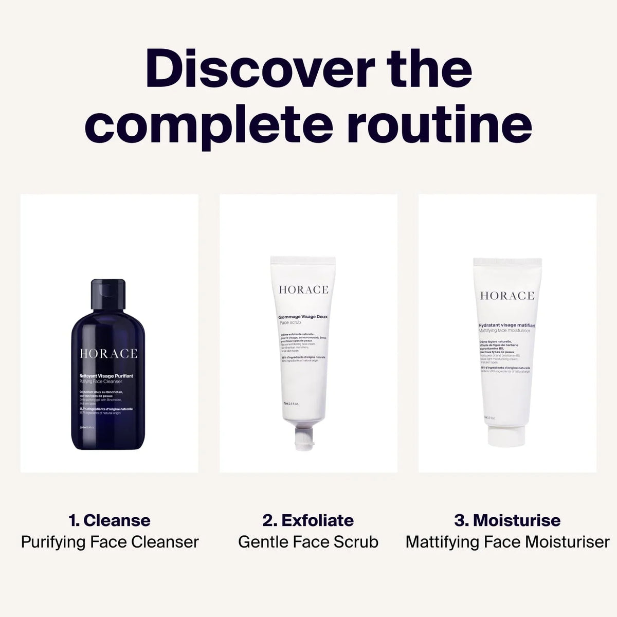 HORACE Mattifying Face Moisturizer for Men, Unscented, 2.5 fl. oz