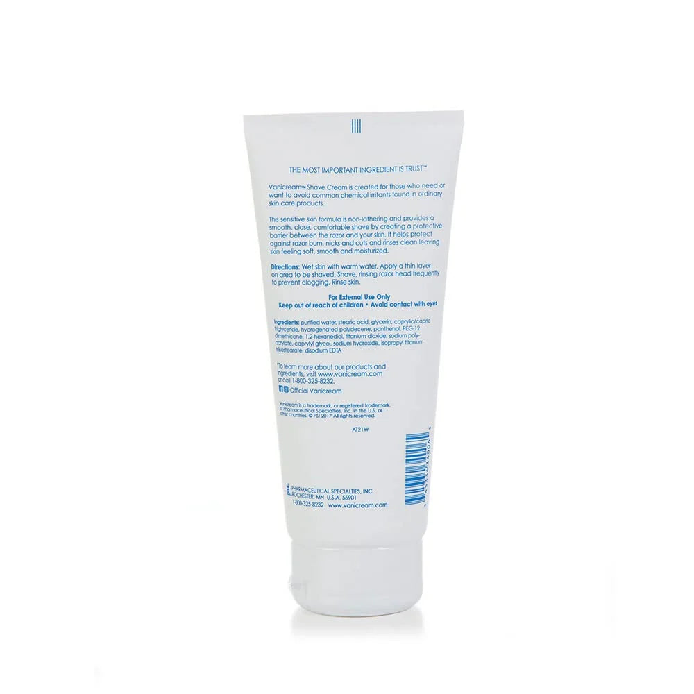 Vanicream Shave Cream for Sensitive Skin - 6 oz, Pack of 5