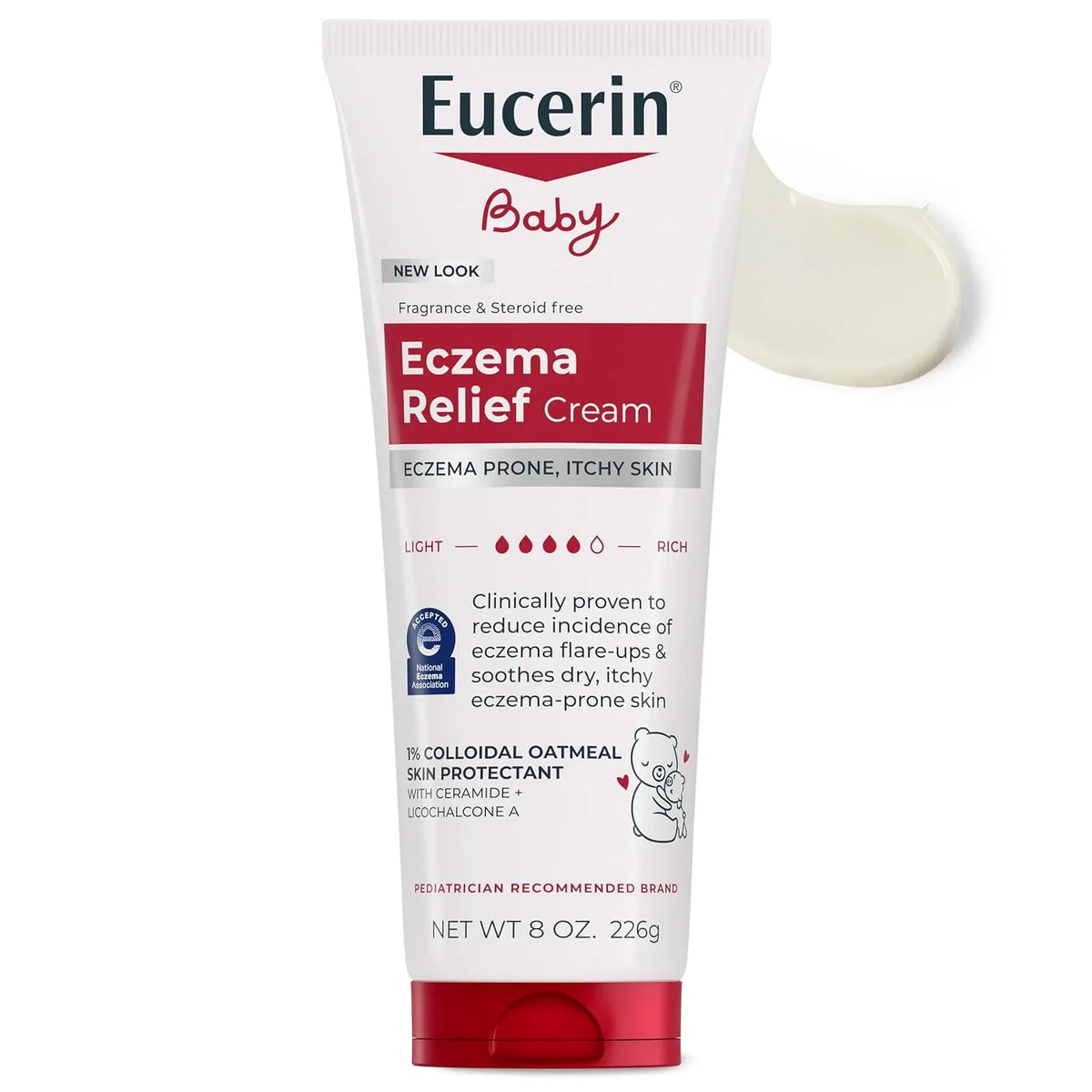 Eucerin Baby Eczema Relief Cream with Colloidal Oatmeal, 5 Ounce (Pack of 12)