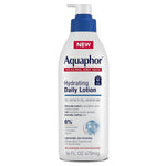 Aquaphor Daily Hydrating Face and Body Lotion with Hyaluronic Acid, 8 Fl Oz (Pack of 12)