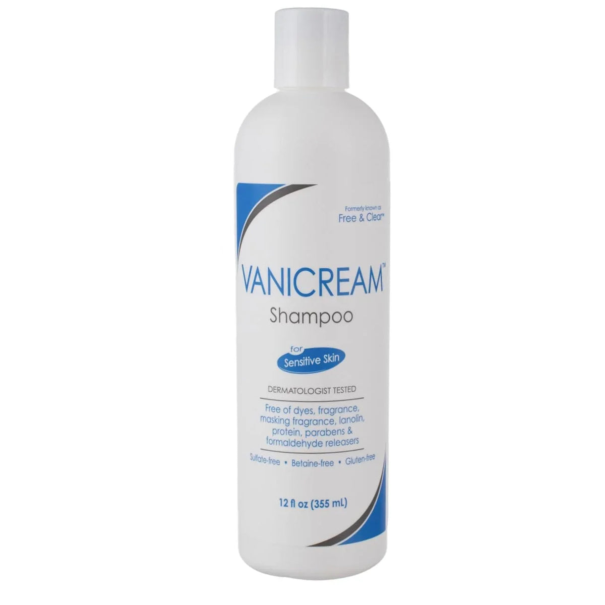 Vanicream Shampoo for Sensitive Skin, Dermatologist Tested, Free of Dyes, Fragrance, Parabens and Formaldehyde Releasers, Sulfate-Free, 12 fl oz (Pack of 5)