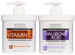Advanced Clinicals Retinol Body Lotion + Brightening Vitamin C Lotion 2pc Skincare Set For Women & Men | Body Cream & Face Moisturizer Set Helps Improve The Look Of Dark Spots & Uneven Skin Tone, 2PC