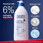 Aquaphor Daily Hydrating Face and Body Lotion with Hyaluronic Acid, 8 Fl Oz (Pack of 12)