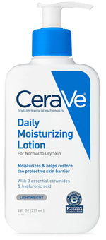 CeraVe Daily Moisturizing Lotion | 8 Ounce | Face & Body Lotion for Dry Skin with Hyaluronic Acid | Fragrance Free