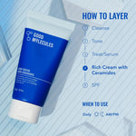 Good Molecules Rich Cream with Ceramides, Face Moisturizer for Dry Skin