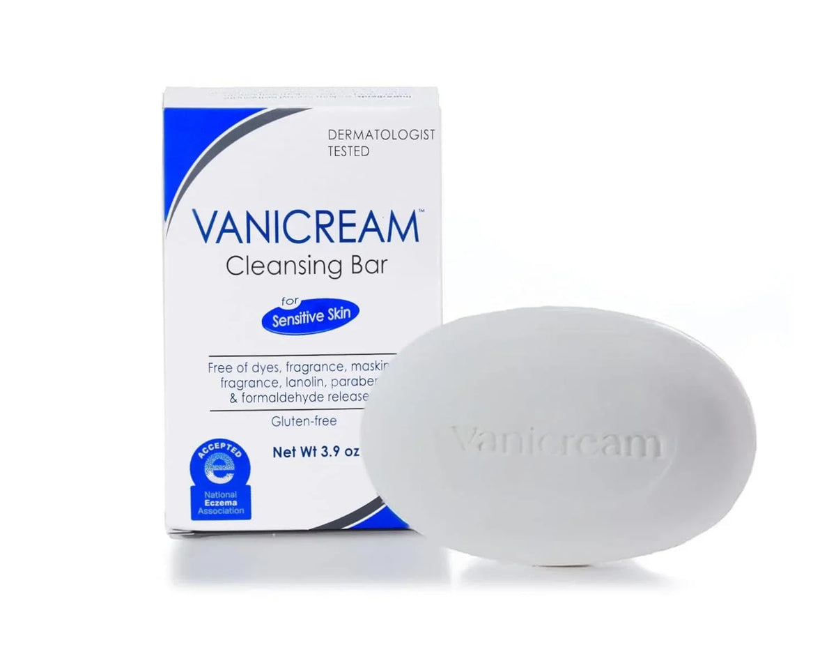 Vanicream Sensitive Skin Care Set, Enhanced Moisturizer with Hyaluronic Acid and Ceramides 12 fl oz plus Cleansing Bar 3.9 oz, Dermatologist Tested Gentle Skin Care Bundle