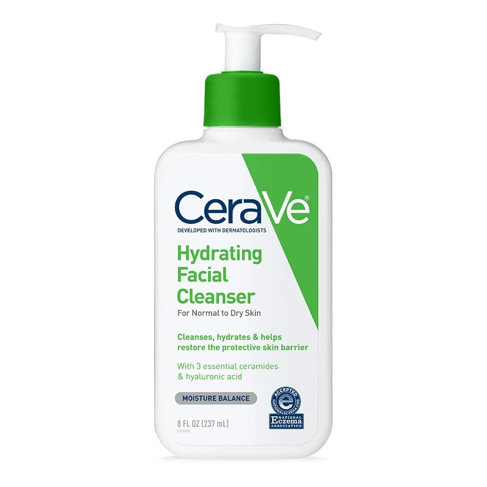CeraVe Hydrating Cleanser with Hyaluronic Acid, Gentle Face Cleanser, 16oz