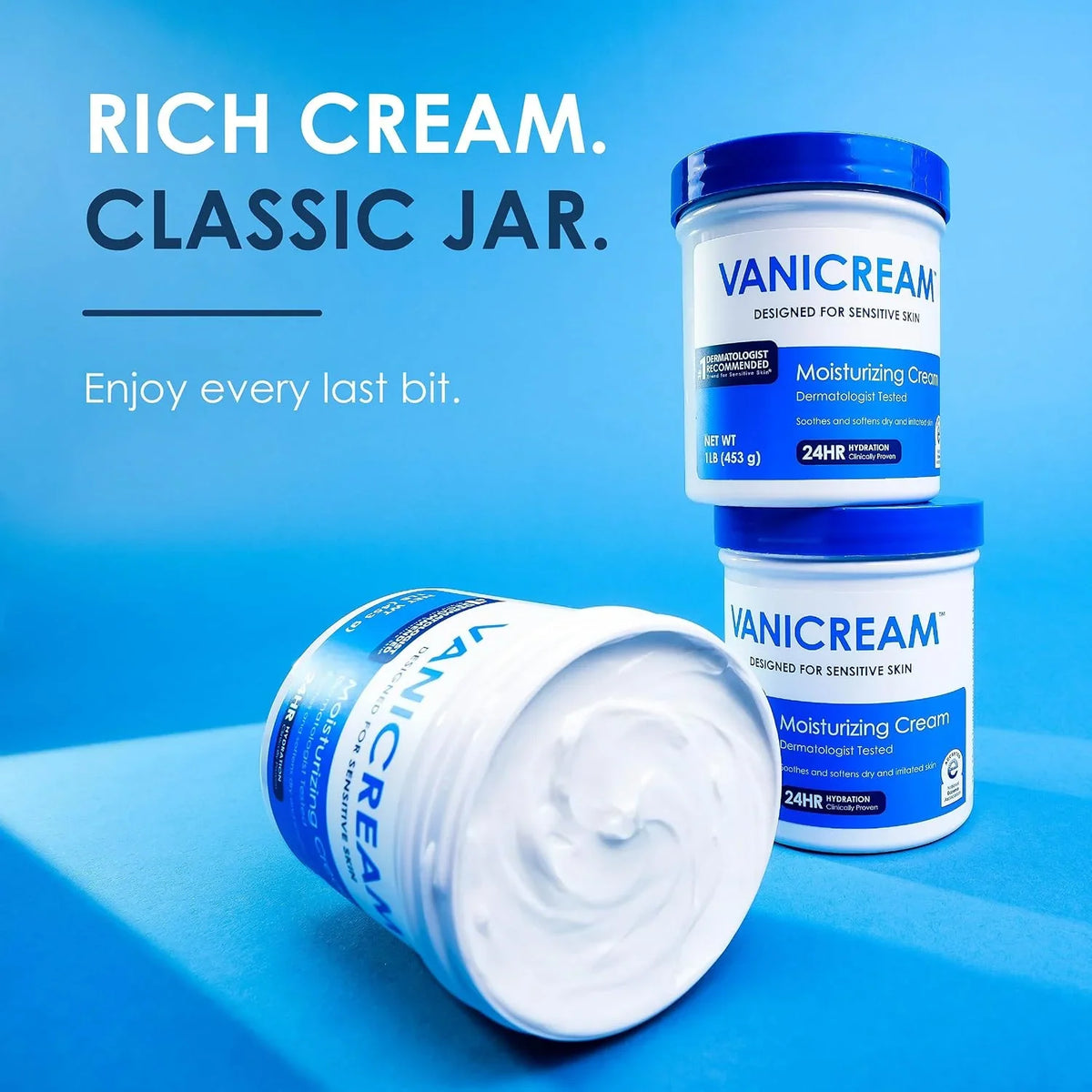 Vanicream Moisturizing Skin Cream for Sensitive Skin 1lb (Pack of 8)