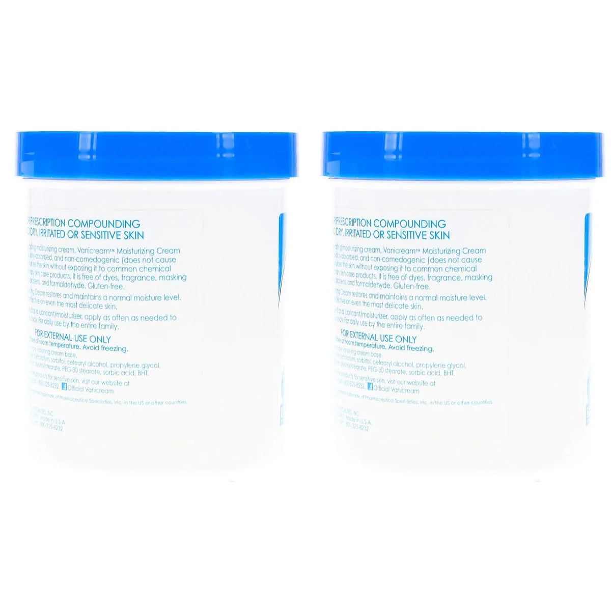 Vanicream Moisturizing Skin Cream, 16 Ounces (Pack of 2)