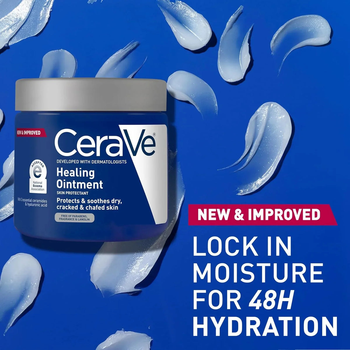 CeraVe Healing Lip Balm, Hydrating Hyaluronic Acid Lip Treatment, 0.7oz