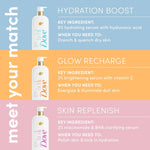 Dove Serum+ Hydration Body Wash Hyaluronic Acid 6% Hydration Serum, 18.5 oz