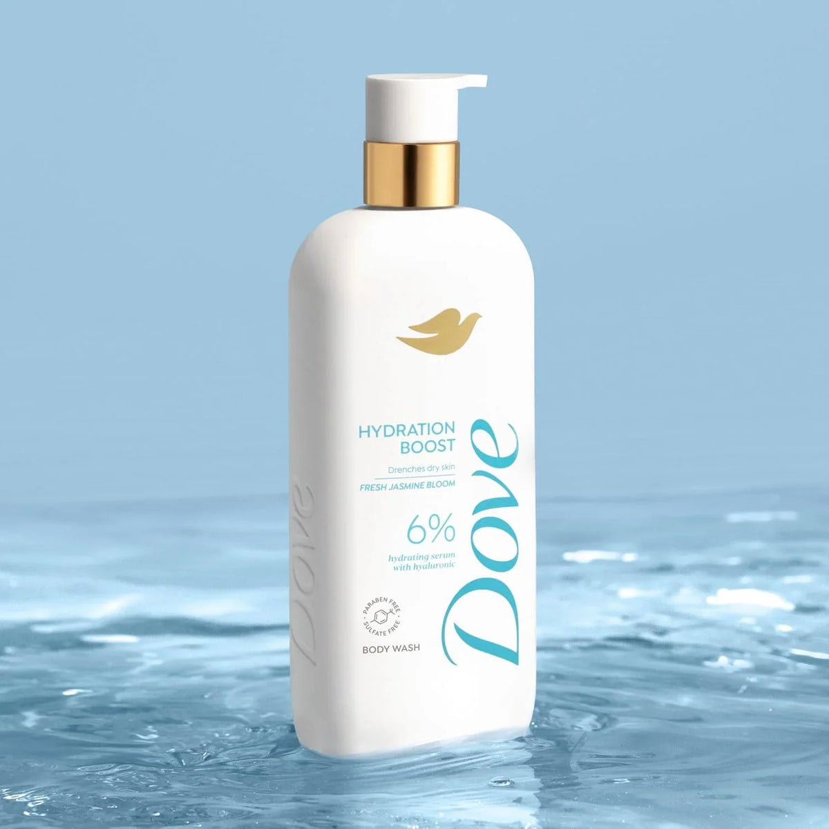 Dove Serum+ Hydration Body Wash Hyaluronic Acid 6% Hydration Serum, 18.5 oz