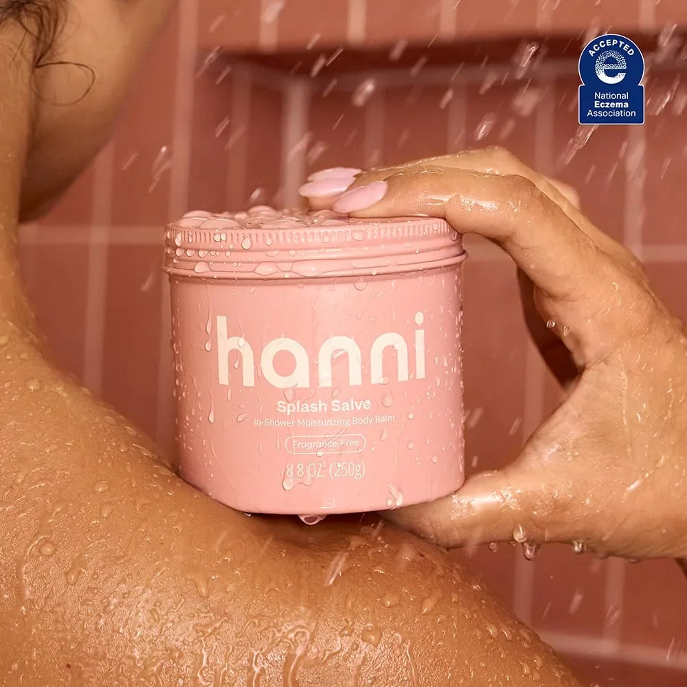 HANNI Splash Salve In-Shower Moisture Treatment for Dry Skin, Hydrating Body Moisturizer with Shea Butter, Coconut Oil & Jojoba, 250 mL / 8.8 oz (Pack of 2)
