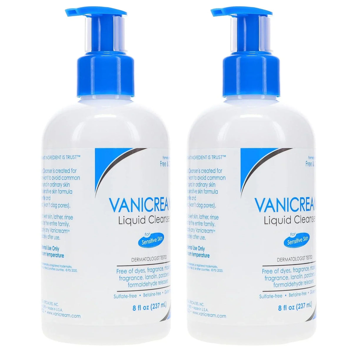 Free and Clear Liquid Cleanser, 8 Ounces each, Pack of 2